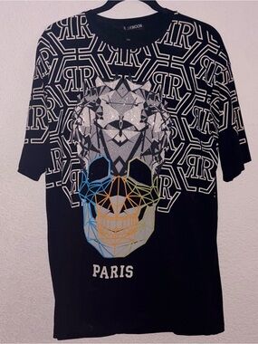 Vintage BlueMoon Tavern Seattle Shirt Skull Skeleton Paris" Men's XXL